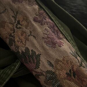 90s Vintage 🌸 Lemon Grass Studio Corduroy & Floral Tapestry Jacket